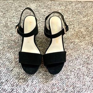 Anne Klein Black Suede Lina Sandal